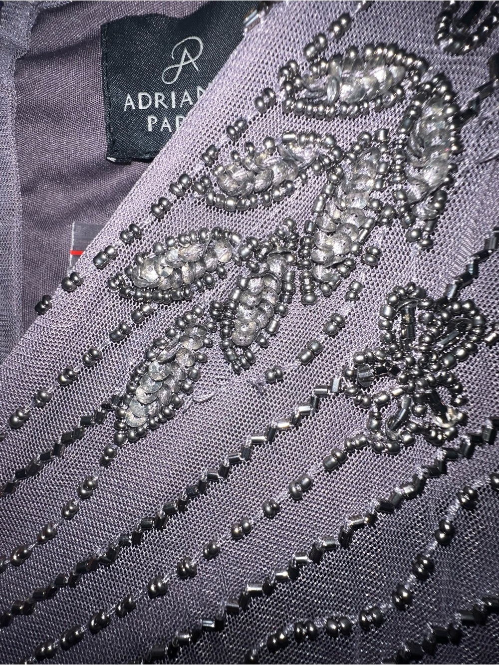 ADRIANNA PAPELL
Beaded Ankle Length Dress With Sheer Flutter Sleeves In Moonscap - Picture 3 of 13